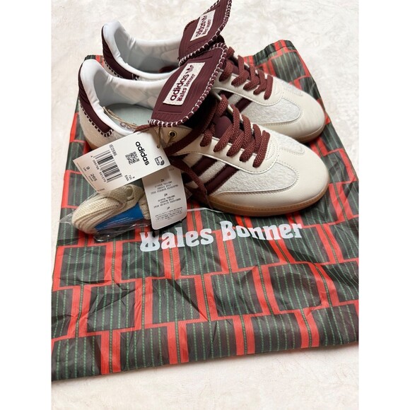 NEW Size 9.5 - Wales Bonner x adidas Samba Pony Cream White main image 4
